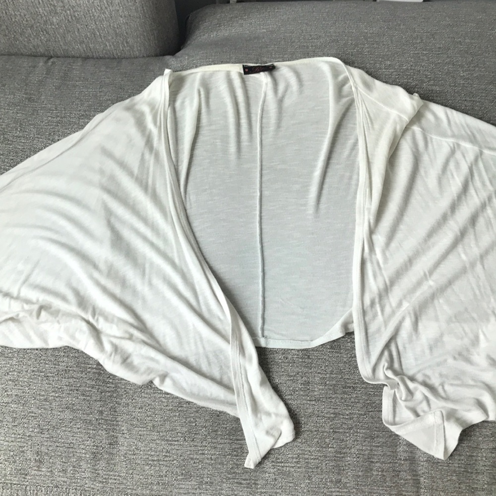 White flows cardigan